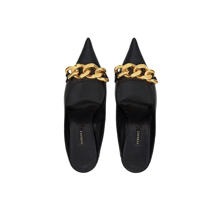 VERSACE Medusa Chain-trim Backless Mules-3