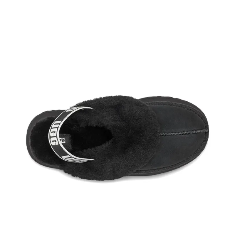 UGG Funkette Slipper Black Women's-3
