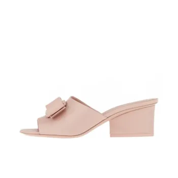 FERRAGAMO Viva Slide Slippers Women's Light Pink Red