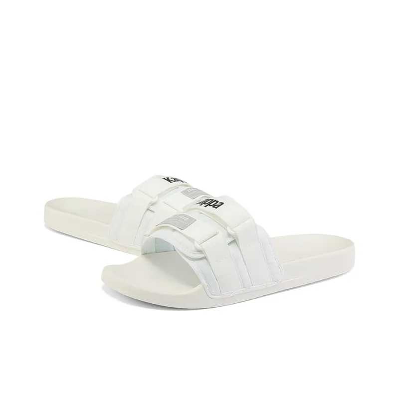 Kappa EVA Stitching Quiet Slide Slippers Unisex White-3