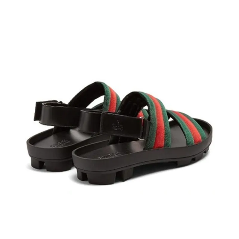 GUCCI Web Sandal 'Black'-4