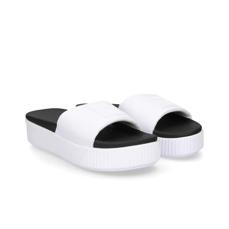 PUMA Platform Slide Bold Sd 'White Black' Women's-2