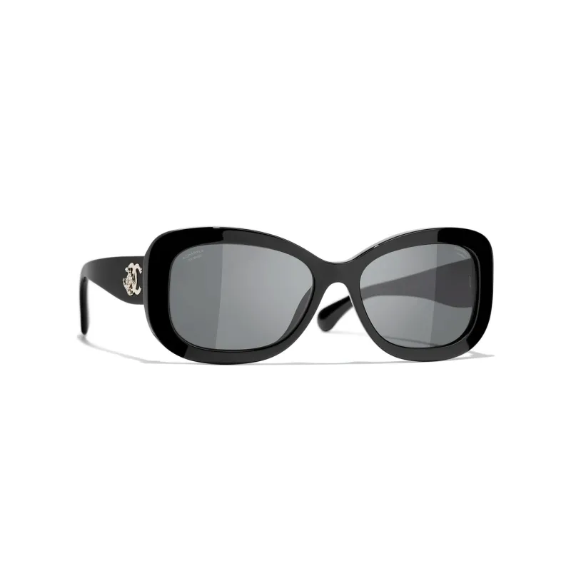 CHANEL Rectangle Polarized Sunglasses-1