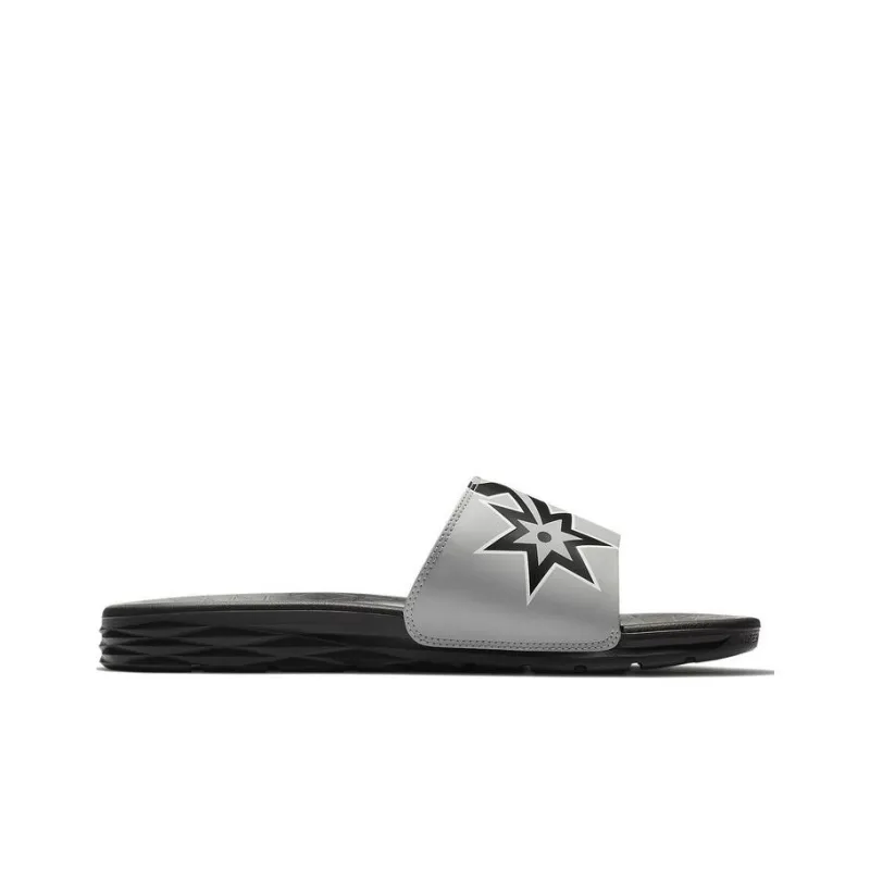 Nike Benassi Solarsoft Nba Flt Silver/White Black-1