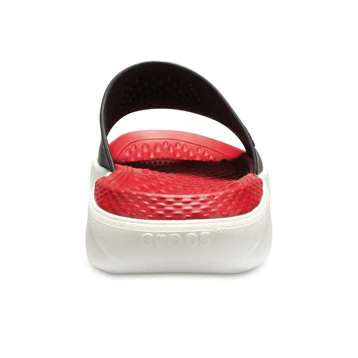 Crocs LiteRide Slides 'Red Black White'-5