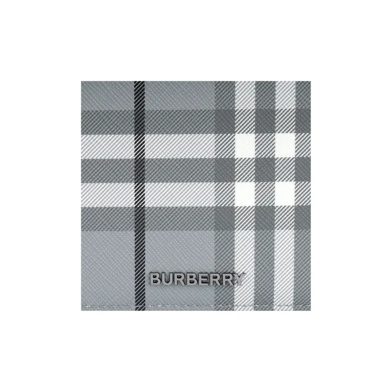 Burberry Vintage Check Bifold Wallet 8 Card Slot Storm Grey Check-5