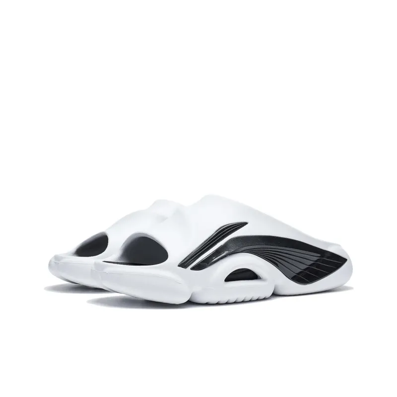 LiNing BADFIVE Slide EVA Slide Slippers Men's White Black-2