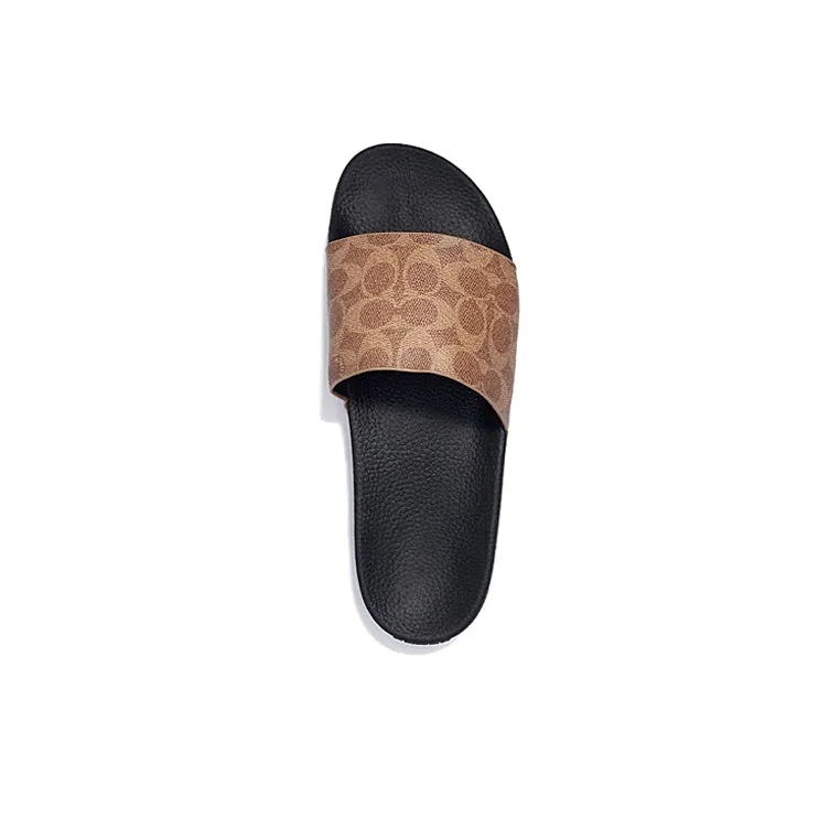 COACH Logo Slip on Slides-4