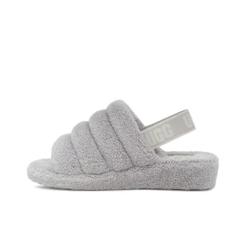 UGG FLUFF YEAH Stylish Sandals Women's Metal Gray