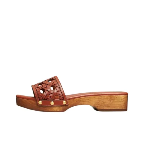 TORY BURCH Slide Slippers Women's Brick Red