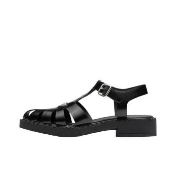 PRADA Triangle Logo Fisherman Sandals
