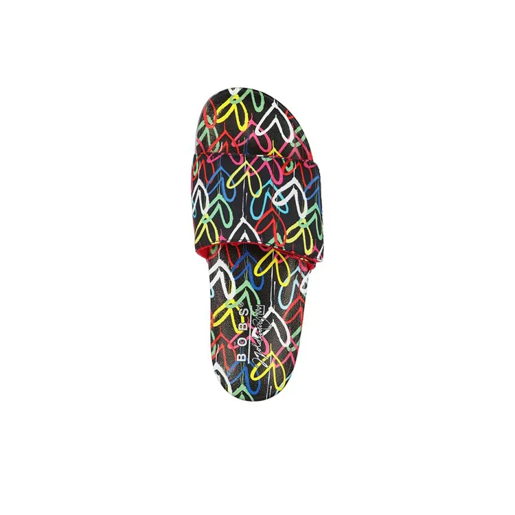 Skechers Bobs Slide Slippers Women's Black/Multicolor-3
