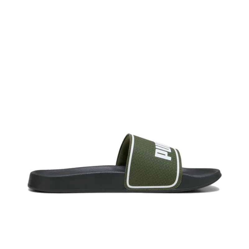 PUMA Rubber Sole Slide Slippers Unisex Black Green White-1