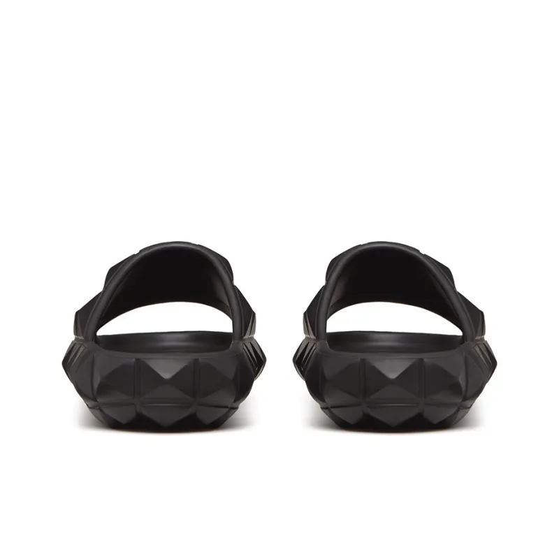 Valentino Roman Stud Turtle Slide 'Nero'-4