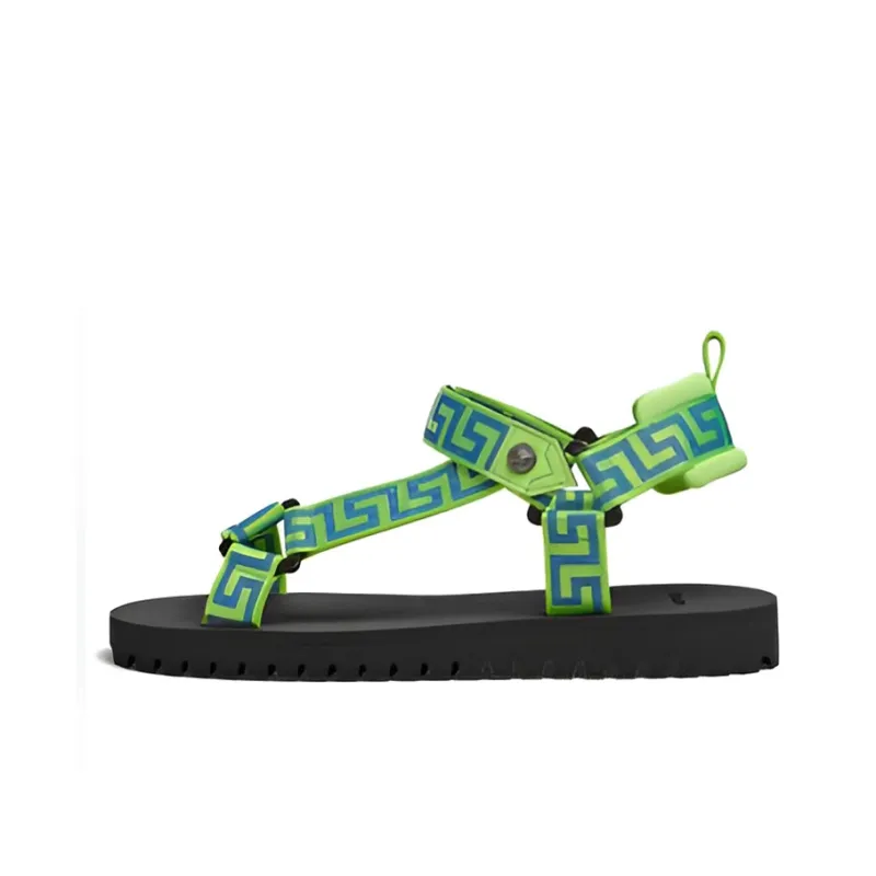 VERSACE La Greca Sandal Neon Green-0
