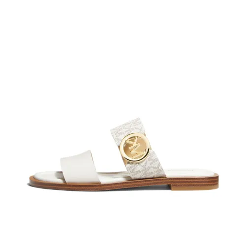 MICHAEL KORS Summer Slide Slippers Women's White