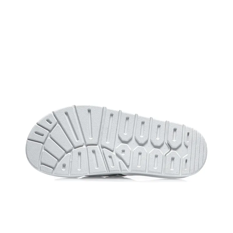 LiNing Rubber Sole Slide Slippers Women's Black White-4