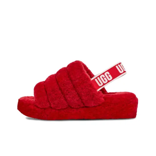 UGG Fluff Yeah Slide Samba Red Women's