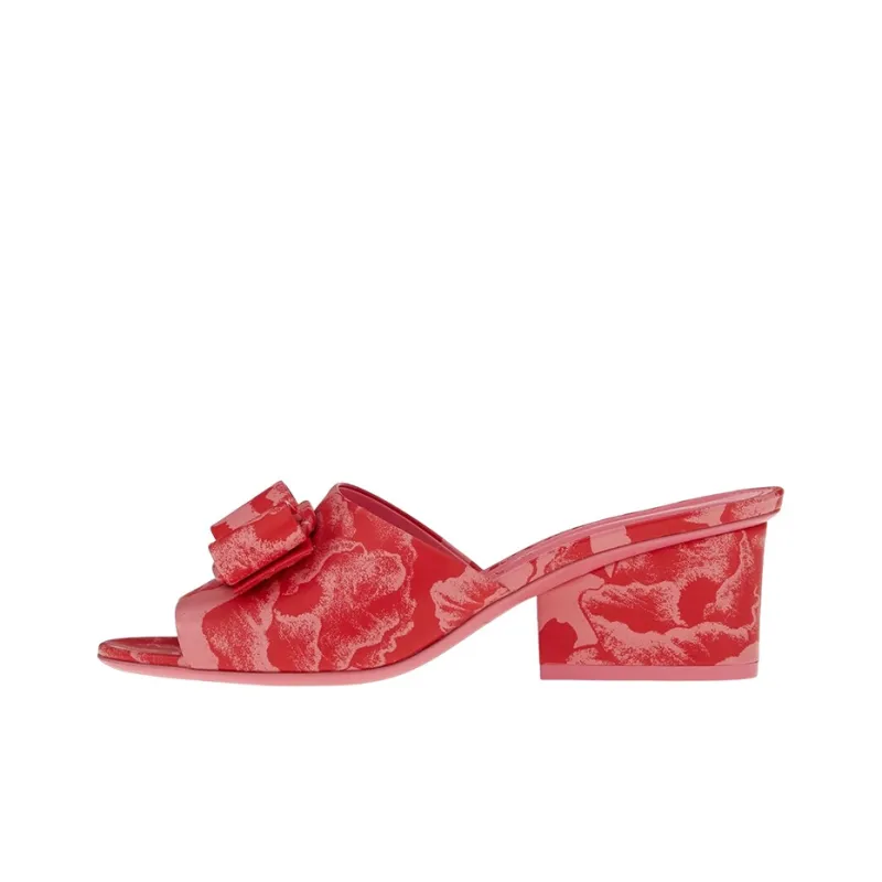 FERRAGAMO VivaViva Slide Slippers Women's Red-0