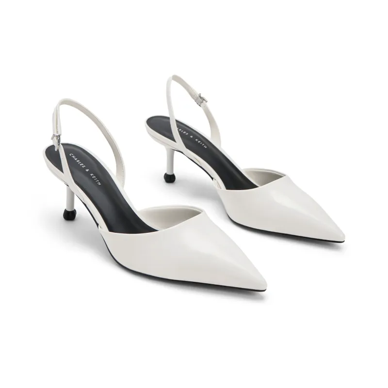 CHARLES&KEITH High Heels Women's White/Purple, Purple/Black-2