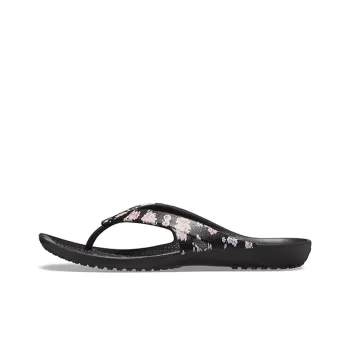 Crocs Kadee 2 Printed Flip Flops 'Floral Black' Women's