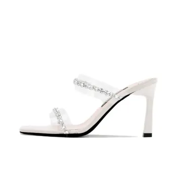 SHUDAIER Slide Slippers 8.5cm Women's Ecru