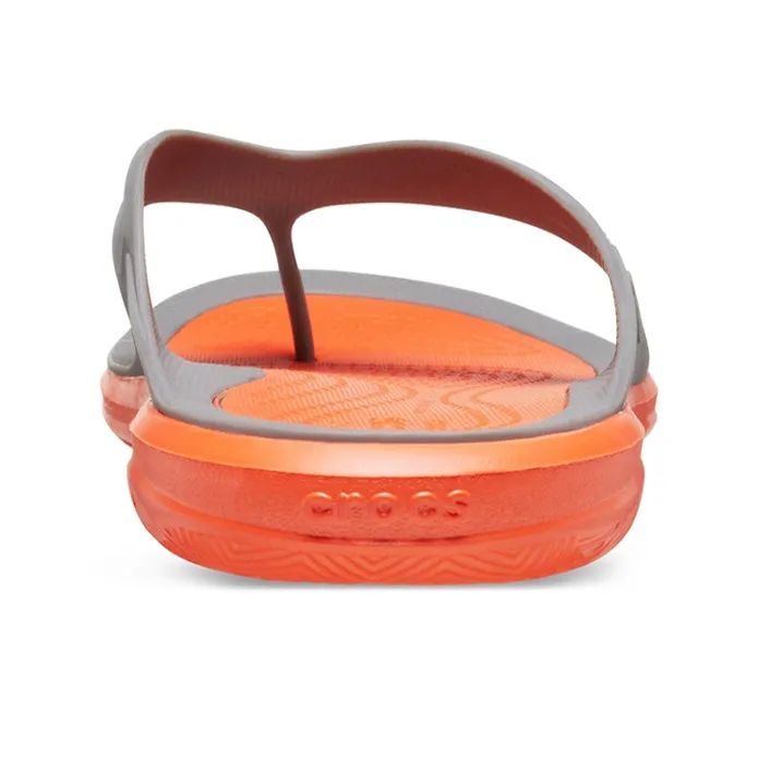 Crocs Swiftwater Wave Flip Flops 'Orange Grey'-5