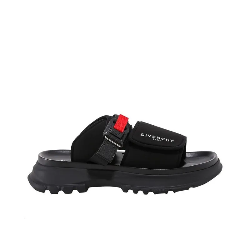 Givenchy Rubber Sole Abrasion Resistant Slide Slippers Men's Black-1