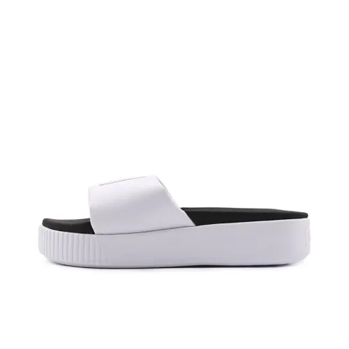 Puma Women's Platform Slide Bold SD 'White Black'