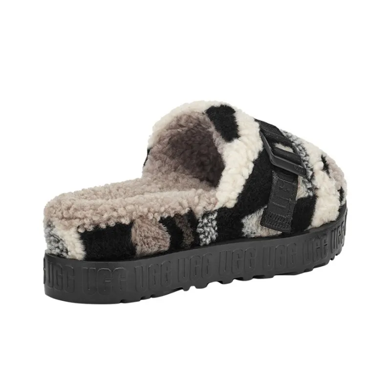 UGG Rubber Sole Slide Slippers Women's Beige White Black-3