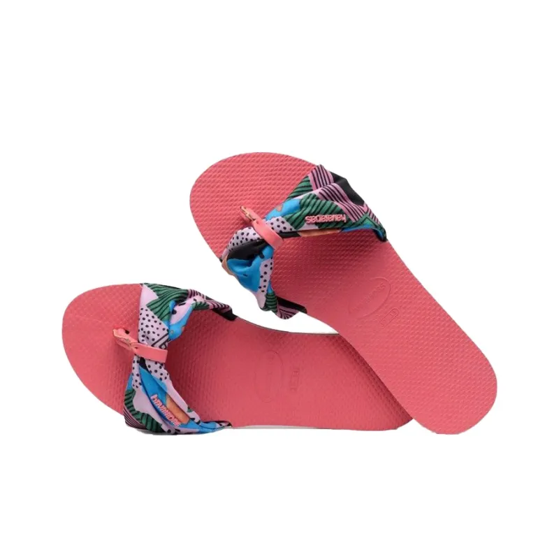 Havaianas Rubber Sole Slide Slippers Women's Pink-1