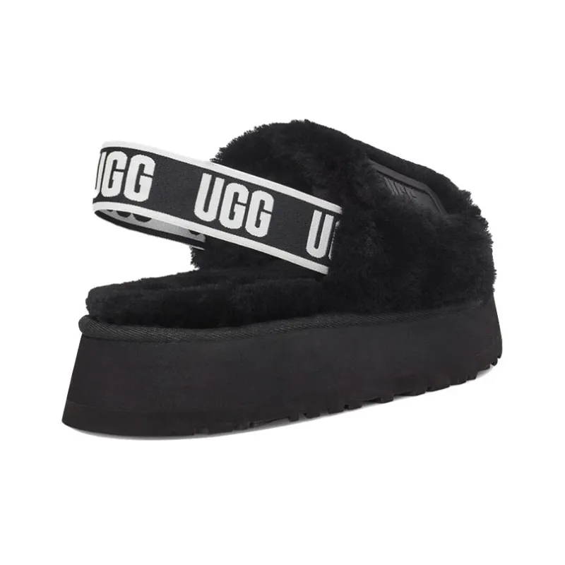 UGG Disco Slide Thick Sole Black Slippers Women's-2