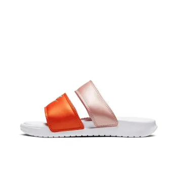 Nike Benassi Duo Ultra Slide White/Orange/Pink Women's
