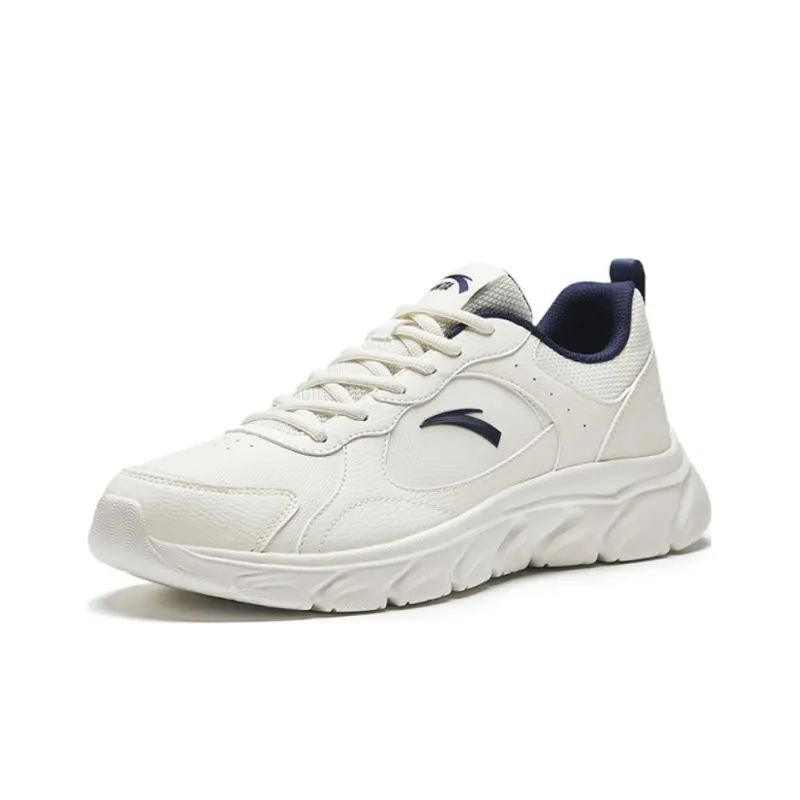 Anta Slip Resistant, Abrasion Resistant, Lightweight Low Top Running Shoes Men's White-1