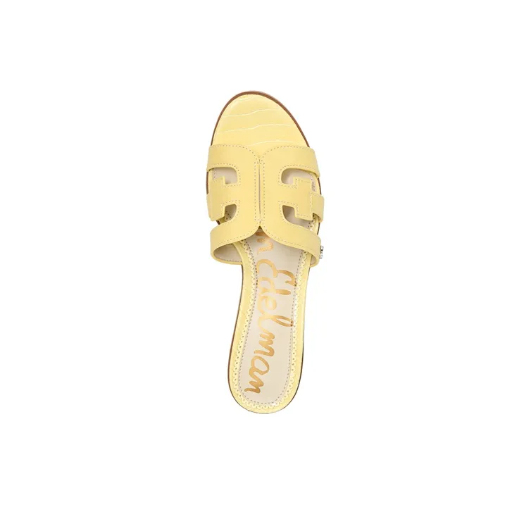 SAM EDELMAN Illie Slide Slippers Women's Light Yellow-2