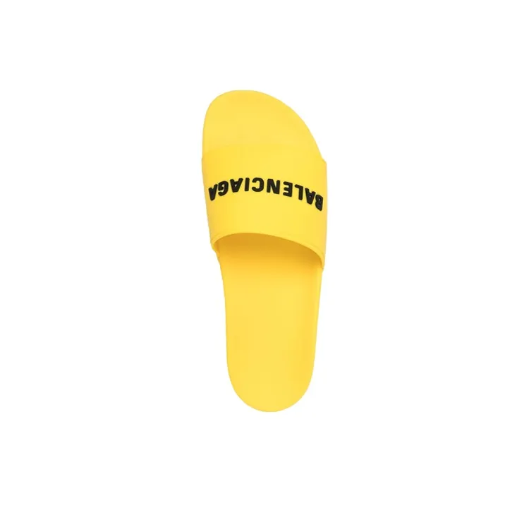 Balenciaga Pool Slides 'Yellow Black'-4