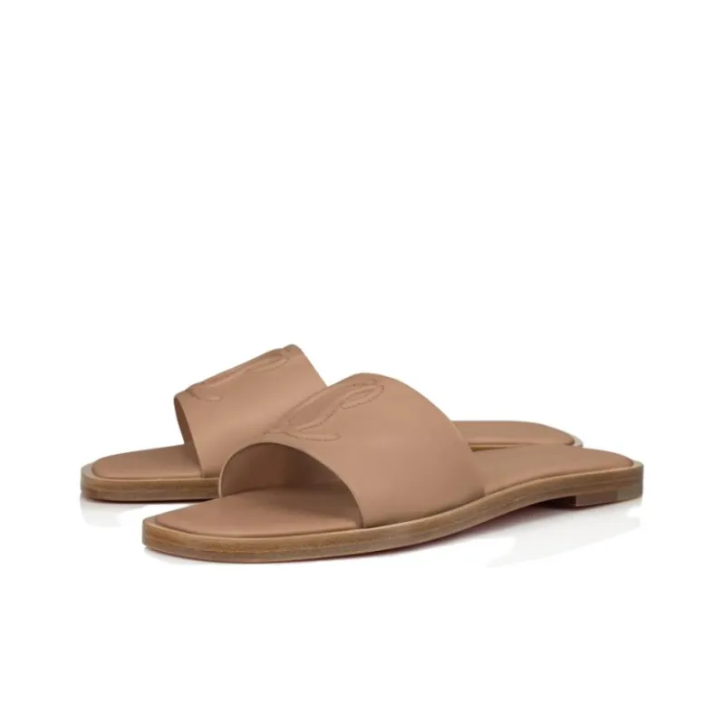 CL LUBOTING Abrasion Resistant Slide Slippers Women's Brown-2