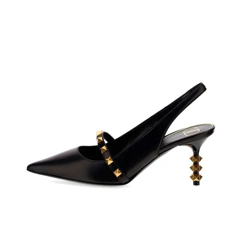 Valentino Rockstud High Heels Women's Black/Gold