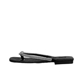 PHILIPP PLEIN Rubber Sole Slip-Resistant Flip Flops Women's Black