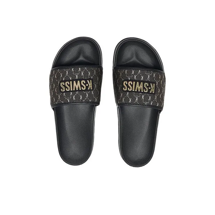 KSWISS Santa Monica Pm Sports Slippers Women's Black Gold-3