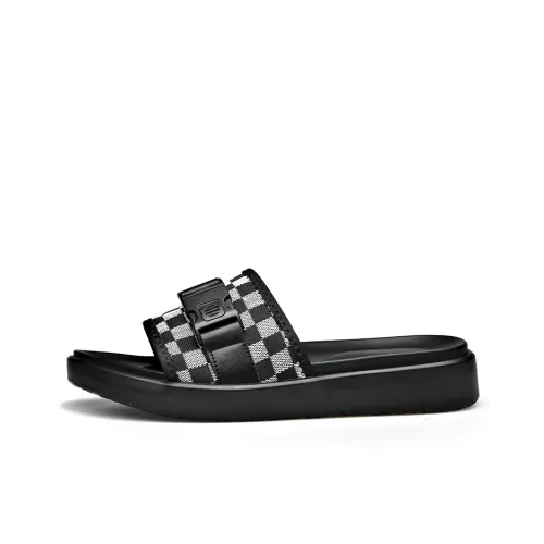 FOXER Slide Slippers Men Black