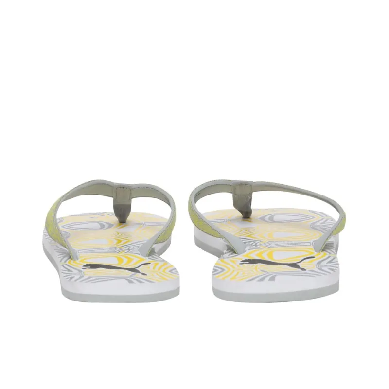 PUMA Rubber Sole Totem Slip-Resistant Slippers Unisex Gray Yellow-2