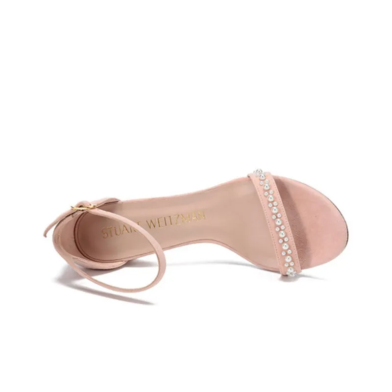 Stuart Weitzman/SW One Strap Sandals Women's Nude Pink-4
