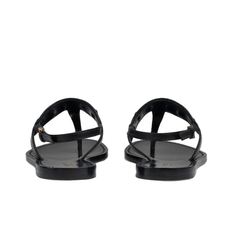 GUCCI Web Stripe T-bar Flat Sandals-3