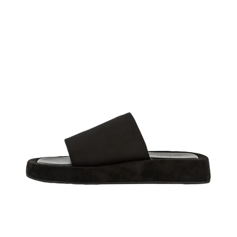 Tony Bianco Rubber Sole Abrasion Resistant Slide Slippers Women's Black-0