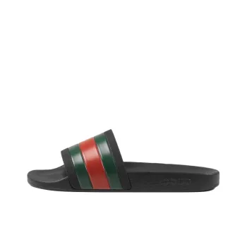GUCCI Rubber Slides Red Green Men's