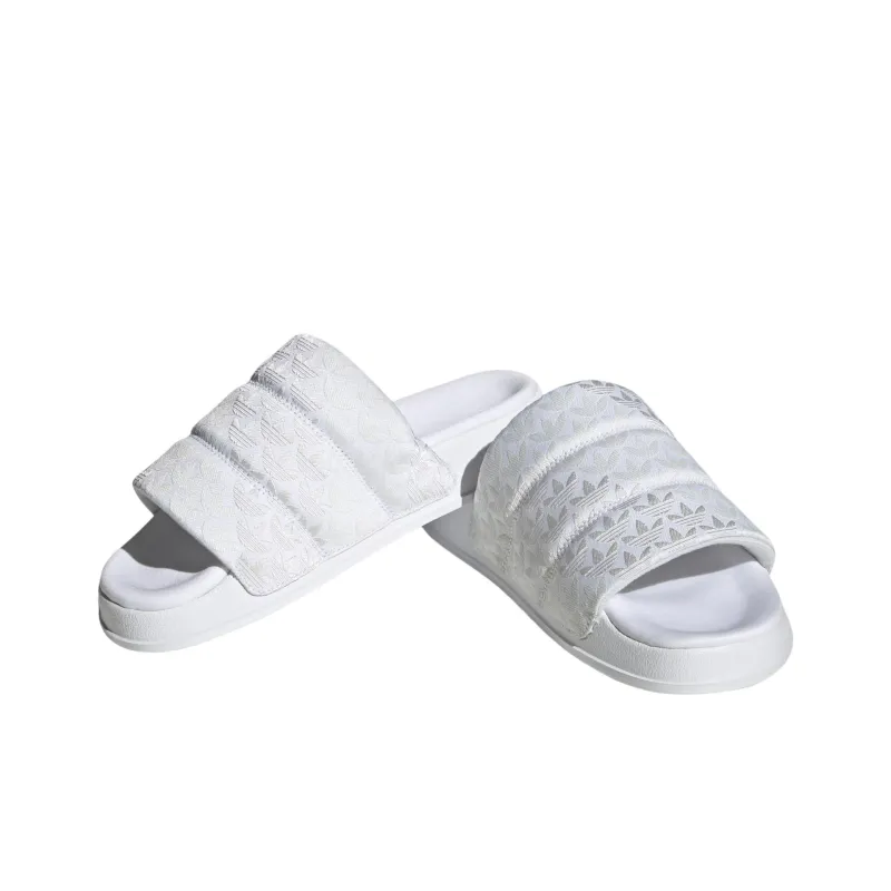 Adidas Adilette Essential Slides Triple White Women's-3