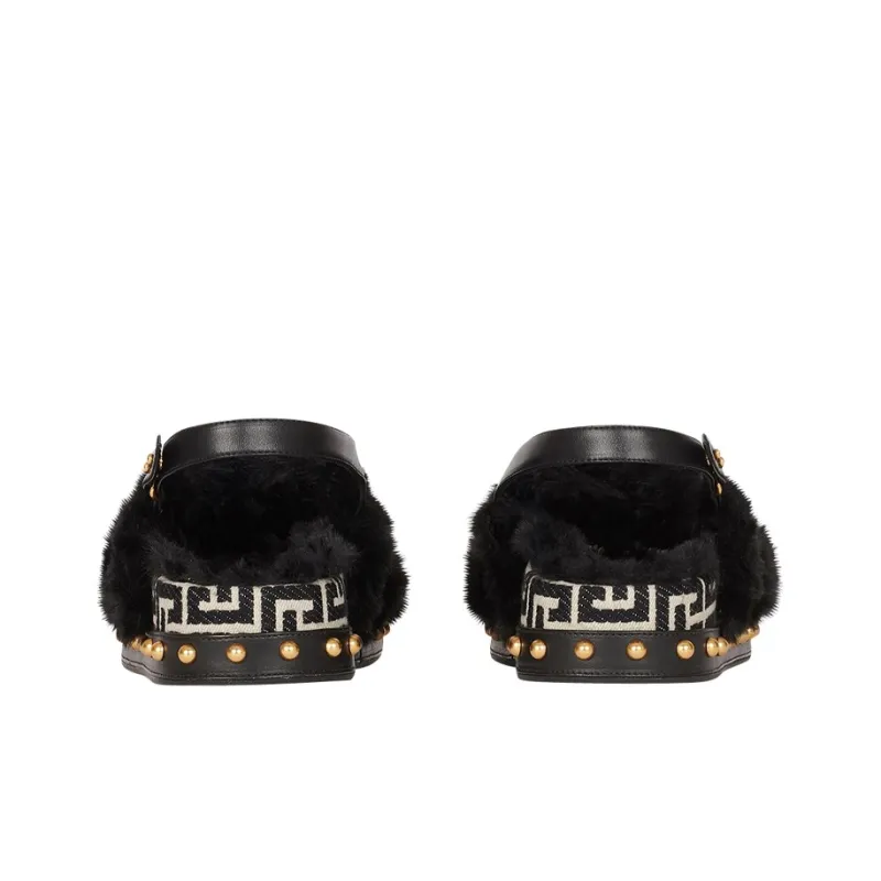 BALMAIN Strap Sandals Unisex Black-3