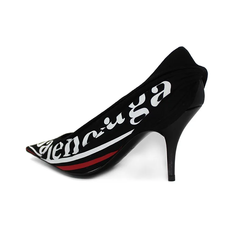 Balenciaga Campaign Logo Pumps 'Black' Women's-3