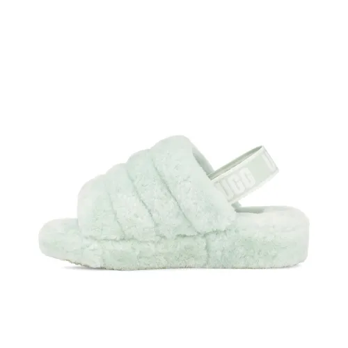 UGG FLUFF YEAH Slide Stylish Sandals Women's Mint